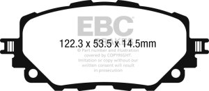 Mazda Miata MX 5 Brake Pads - Front - EBC - Yellowstuff - `15-`17