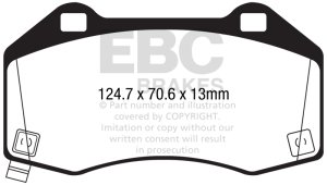 Mazda Miata MX-5 Brake Pads - Front - EBC - Yellowstuff - `16-`27 Mazda Miata MX-5 Brake Pads - Front - EBC - Yellowstuff - `16-`27