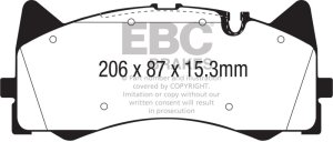 Mercedes-Benz C63 AMG Brake Pads - Front - EBC - Yellowstuff - `15-`27