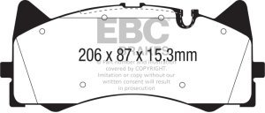 Mercedes-Benz C63 AMG Brake Pads - Front - EBC - Yellowstuff - `15-`27