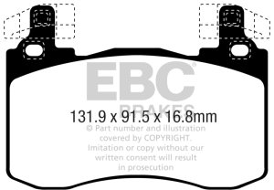 Genesis G70 Brake Pads - Front - EBC - Yellowstuff - `19-`27