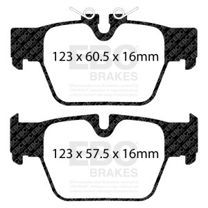 BMW X2 Brake Pads - Rear - EBC - Yellowstuff - `18-`27