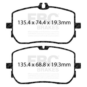 Mercedes-Benz A220 Brake Pads - Front - EBC - Yellowstuff - `19-`27