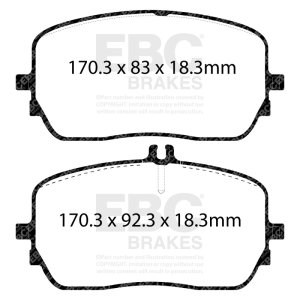 Mercedes-Benz GLE450 Brake Pads - Front - EBC - Yellowstuff - Yellow - `20-`27