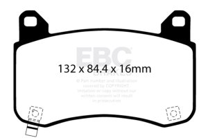 Tesla Model Y Brake Pads - Front - EBC - Yellowstuff - `20-`27