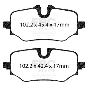 BMW X1 Brake Pads - Rear - EBC - Yellowstuff 4000 Series - `23-`26 BMW X1 Brake Pads - Rear - EBC - Yellowstuff 4000 Series - `23-`26