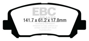Chrysler 200 Brake Pads - Front - EBC - Yellowstuff - `15-`27