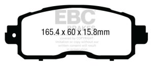 Nissan Altima Brake Pads - Front - EBC - Yellowstuff - `13-`27 Nissan Altima Brake Pads - Front - EBC - Yellowstuff - `13-`27