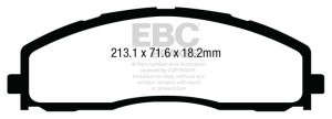 Ford F250 Brake Pads - Front - EBC - Yellowstuff - `13-`27