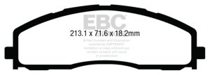 Ford F250 Brake Pads - Front - EBC - Yellowstuff - `13-`27
