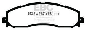 Ford F250 Brake Pads - Rear - EBC - Yellowstuff - `13-`27
