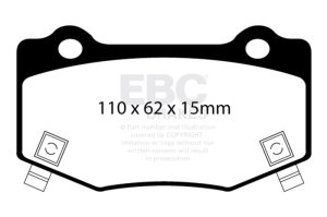 Cadillac ATS-V Brake Pads - Rear - EBC - Yellowstuff - `16-`27