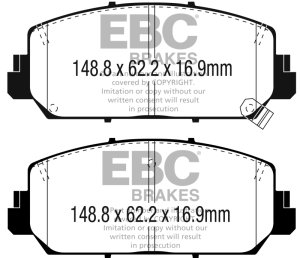 Acura ILX Brake Pads - Front - EBC - Yellowstuff - `16-`27