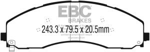 Ford F-450 Brake Pads - Front/Rear - EBC - Yellowstuff - Yellow - `17-`27