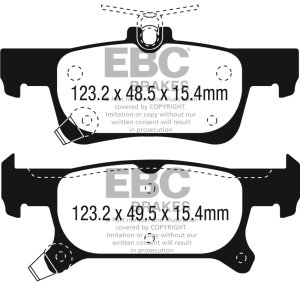 Buick Envision Brake Pads - Rear - EBC - Yellowstuff - `16-`27