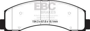 Ford F-150 Brake Pads - Front - EBC - Yellowstuff - `18-`27