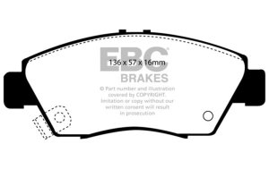 Acura ILX Brake Pads - Front - EBC - Yellowstuff - `12-`27