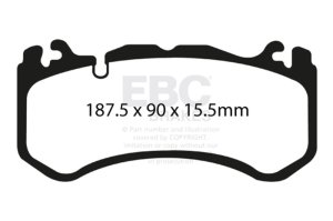 Mercedes-Benz C63 AMG Brake Pads - Front - EBC - Bluestuff NDX - `08-`13