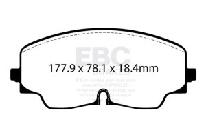 Volkswagen Golf R Brake Pads - Front - EBC - Bluestuff NDX - `22-`27