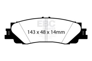 Lexus GX550 Brake Pad Set - Rear - EBC - Bluestuff - `24-`27