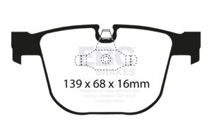 BMW X5 Brake Pads - Rear - EBC - Greenstuff - `10-`14 BMW X5 Brake Pads - Rear - EBC - Greenstuff - `10-`14
