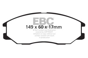 Kia Sorento Brake Pads - Front - EBC - 6000 Series Greenstuff - `08-`10