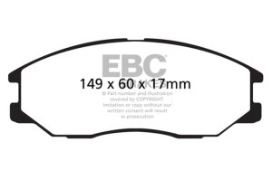 Kia Sorento Brake Pads - Front - EBC - 6000 Series Greenstuff - `08-`10