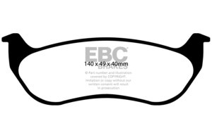 Ford Explorer Sport Trac Brake Pads - Rear - EBC - Greenstuff 6000 Series - `07-`11 Ford Explorer Sport Trac Brake Pads - Rear - EBC - Greenstuff 6000 Series - `07-`11