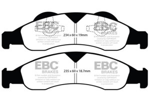 Ford Expedition Brake Pads - Front - EBC - 6000 Series Greenstuff - `07-`09
