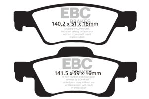 Dodge Durango Brake Pads - Rear - EBC - Greenstuff - `11-`27