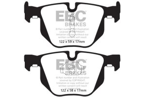 BMW X5 Brake Pads - Rear - EBC - Greenstuff - `10-`14 BMW X5 Brake Pads - Rear - EBC - Greenstuff - `10-`14