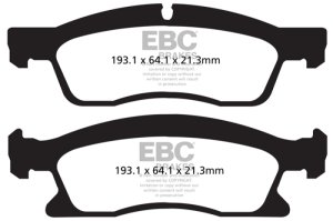 Dodge Durango Brake Pads - Front - EBC - 6000 Series Greenstuff - `13-`27