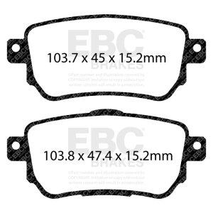 Nissan Rogue Sport Brake Pads - Rear - EBC - Greenstuff 6000 Series - `21-`27