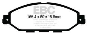 Infiniti QX60 Brake Pads - Front - EBC - Greenstuff 6000 Series - `14-`27 Infiniti QX60 Brake Pads - Front - EBC - Greenstuff 6000 Series - `14-`27