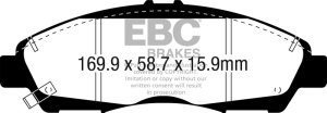 GMC Acadia Brake Pads - Front - EBC - 6000 Series Greenstuff - `17-`27