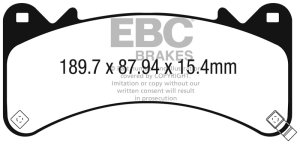 Chevrolet Tahoe Brake Pads - Front - EBC - Greenstuff 6000 Series - `15-`27