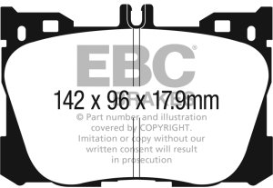 Mercedes-Benz E300 Brake Pads - Front - EBC - Greenstuff - `17-`27