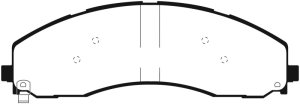 Ford F-450 Brake Pad Set - Front - EBC - 6000 Series Greenstuff - `17-`27