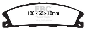 Ford Explorer Brake Pads - Front - EBC - Extra Duty - `13-`27 Ford Explorer Brake Pads - Front - EBC - Extra Duty - `13-`27