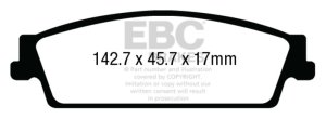 GMC Denali XL 1500 Brake Pad - Rear - EBC - Extra Duty - `15-`27
