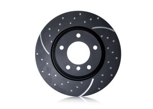 Ford F350 Brake Rotors (2) - Rear - EBC - GD Sport Slotted - Black - `13-`27