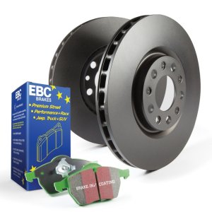 Acura ILX Brake Pads + Rotors - Front - EBC - Premium Rotors + Greenstuff 2000 Pads - `12-`27
