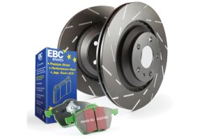 Chrysler Pacifica Brake Kit - Rear - EBC - USR Slotted Rotors + Greenstuff Pads - `16-`27
