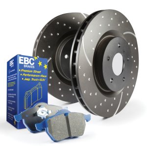INFINITI Q70 Brake Pads + Rotors - Front - EBC - GD Rotors + Bluestuff Pads - `14-`27