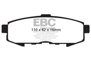Mazda MPV Brake Pads - Rear - EBC - Ultimax2 - Black - `04-`06