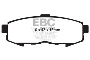Mazda MPV Brake Pads - Rear - EBC - Ultimax2 - Black - `04-`06