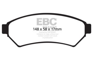 Buick Allure Brake Pads - Front - EBC - Ultimax2 - Black - `05-`09 Buick Allure Brake Pads - Front - EBC - Ultimax2 - Black - `05-`09