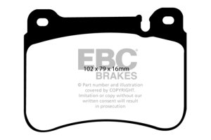Mercedes-Benz C230 Brake Pads - Front - EBC - Ultimax2 - `05-`07