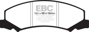 Buick Allure Brake Pads - Front - EBC - Ultimax2 - `08-`09 Buick Allure Brake Pads - Front - EBC - Ultimax2 - `08-`09