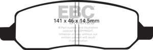 Buick Lucerne Brake Pads - Rear - EBC - Ultimax2 - Black - `06-`09 Buick Lucerne Brake Pads - Rear - EBC - Ultimax2 - Black - `06-`09